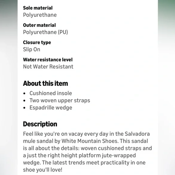 White Mountain Red Braided Wedge Sandals - Picture 9 of 9